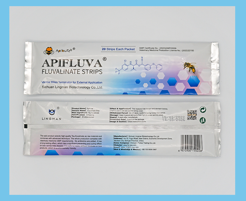 Полоски APIFLUVA от пчелиного клеща - Упаковка по 20 штук Полоски APIFLUVA от пчелиного клеща - Упаковка по 20 штук