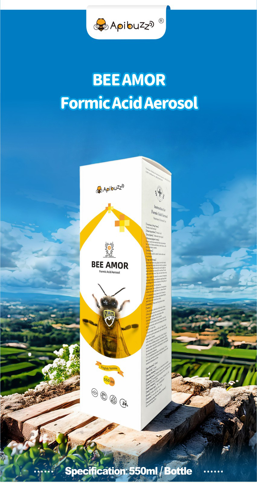 Аэрозоль с муравьиной кислотой BEE-AMOR для пчел Аэрозоль с муравьиной кислотой BEE-AMOR для пчел